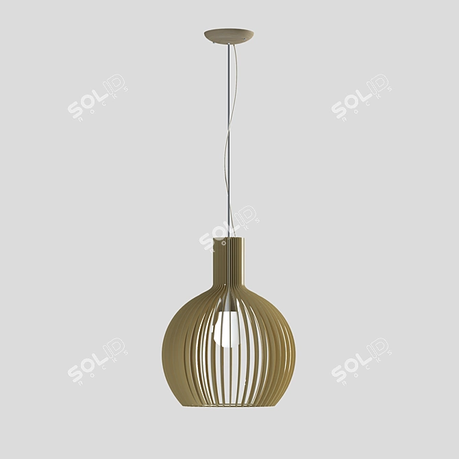 Sleek Octo Pendant Lamp 3D model image 2