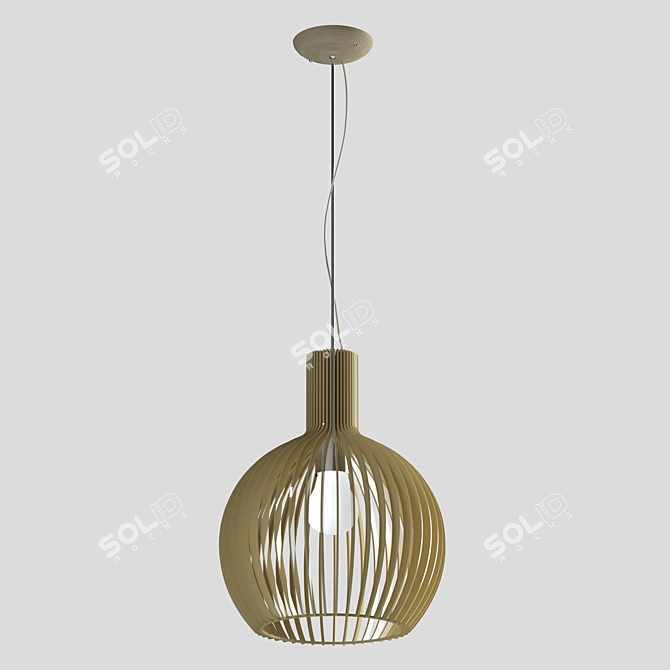 Sleek Octo Pendant Lamp 3D model image 4