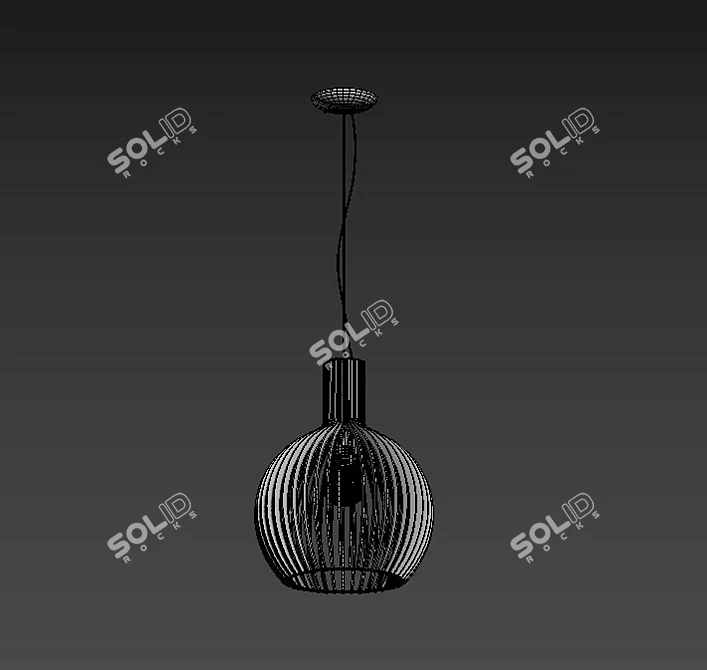 Sleek Octo Pendant Lamp 3D model image 5