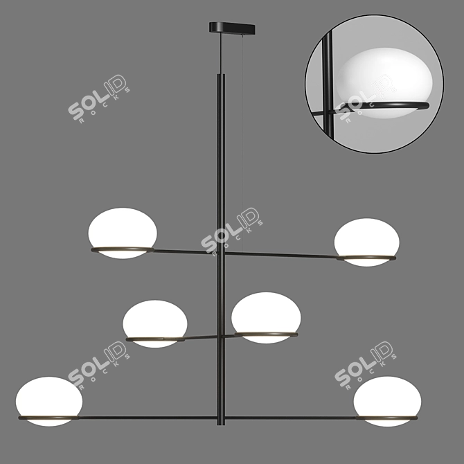 Sophisticated Coco Chandelier 3D model image 2