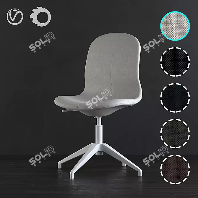 Ikea LANGFJALL Chair: Versatile Design with Multiple Color Options 3D model image 1