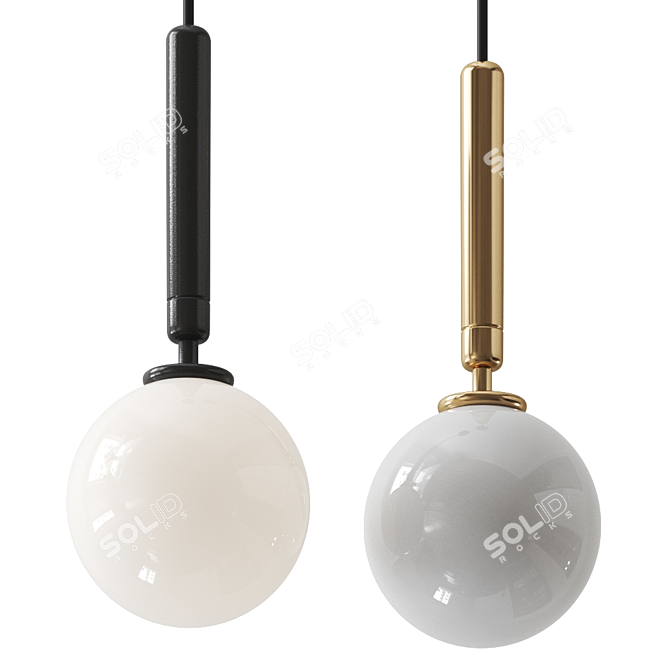 Nuura Miira 13 Opal Pendant: Elegant LED Glass Lamp 3D model image 4