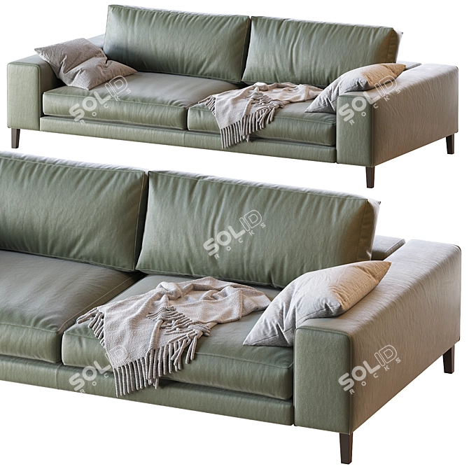 Hamptons18 Casamilano Sofa: Elegant and Spacious 3D model image 1