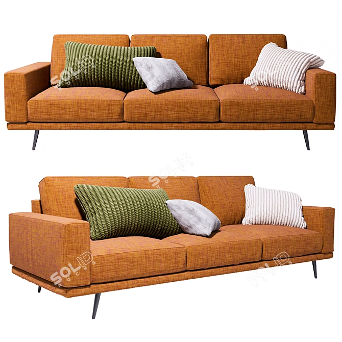 Retro-inspired BoConcept Carlton Sofa 3D model image 1