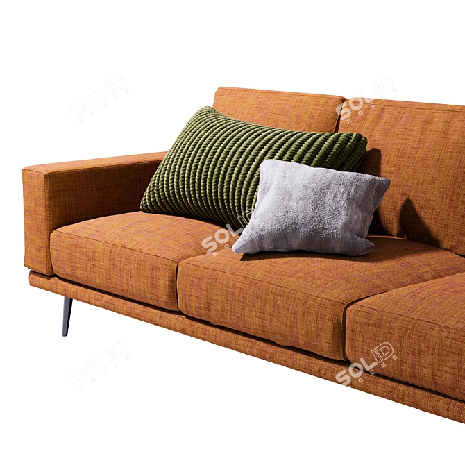 Retro-inspired BoConcept Carlton Sofa 3D model image 2