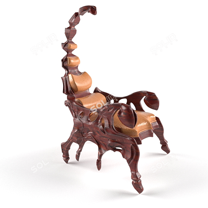 Sleek Scorpion Chair 3D model image 1
