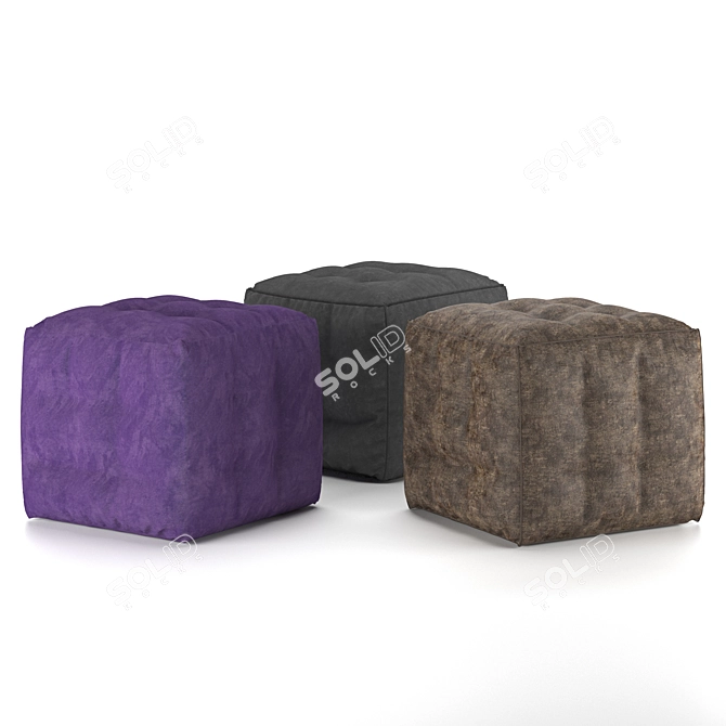 Cozy Cushion Seat: 50cm x 50cm 3D model image 1