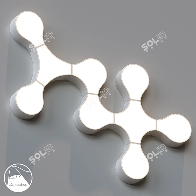 Modular Lamp Kit - Create Custom Ceiling Lighting 3D model image 1