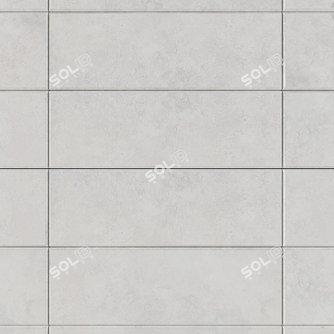 Modern Concrete Wall Tiles 3D model image 2