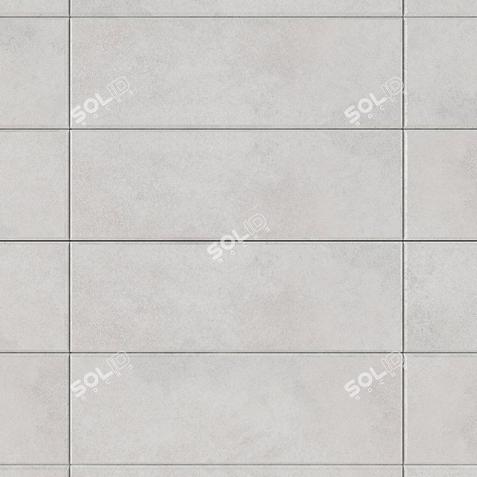 Suite Bianco Concrete Wall Tiles Set 3D model image 2