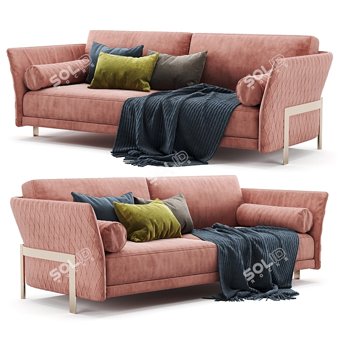 Luxury Comfort: Opera Cosmo Sofa 3D model image 2