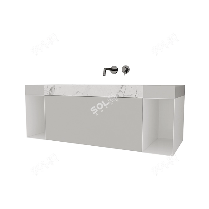 Rexa Design Washbasin: Compact & Stylish 3D model image 2