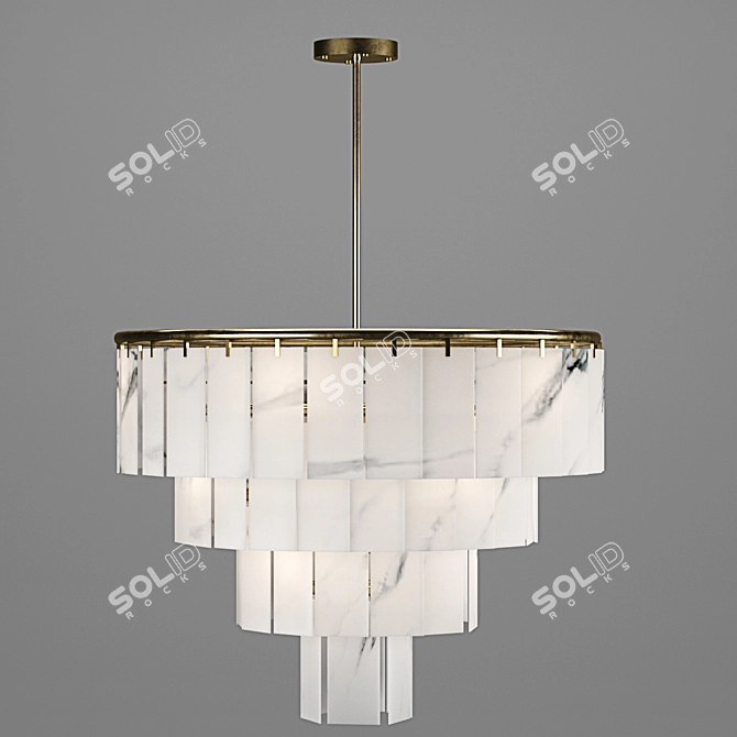 Marble Chandelier: 60cm Diameter, 100cm Height 3D model image 1