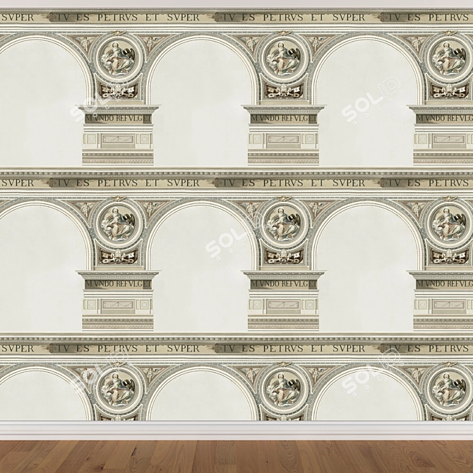 Seamless Wallpaper Set in 3 Colors - 3D Models 3D model image 4