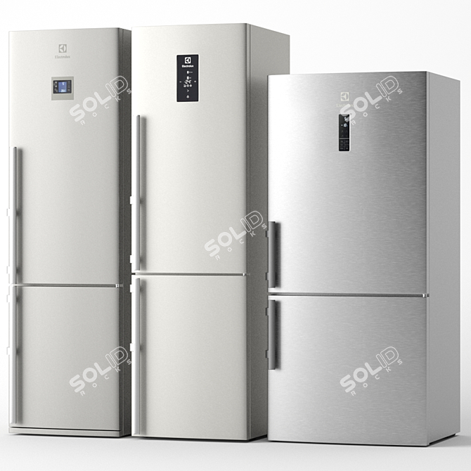 Electrolux Refrigerator Set: Stay Cool with Style 3D model image 2