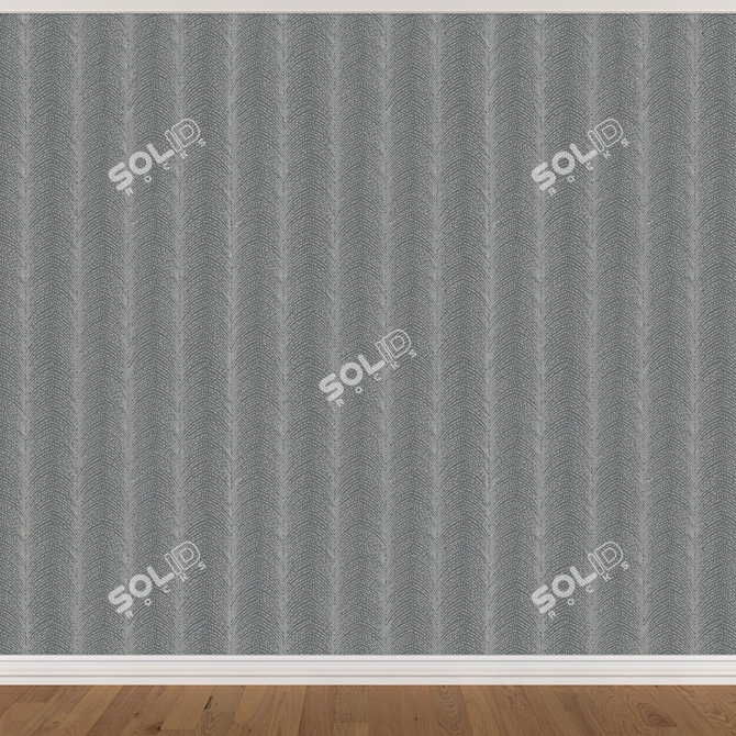 Seamless Wallpaper Set: 3 Colors, Multiple Formats 3D model image 2