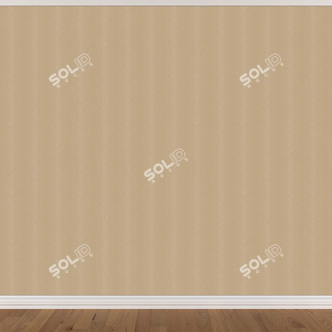 Seamless Wallpaper Set: 3 Colors, Multiple Formats 3D model image 3