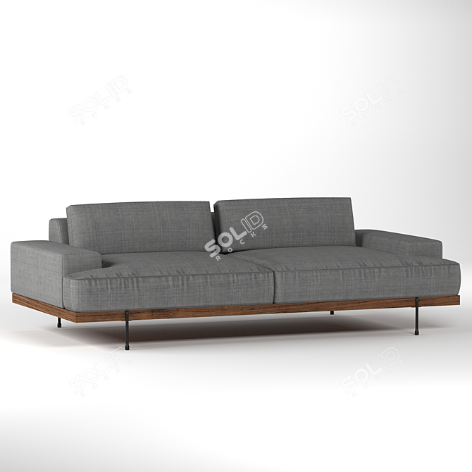 Riviera Dream Sofa - Luxury at Its Finest 3D model image 1