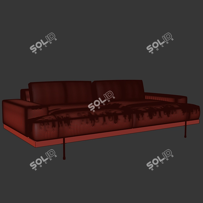 Riviera Dream Sofa - Luxury at Its Finest 3D model image 3