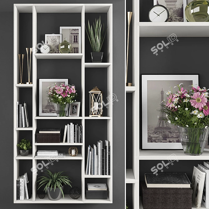 Elegant 61-Piece Decor Set 3D model image 1