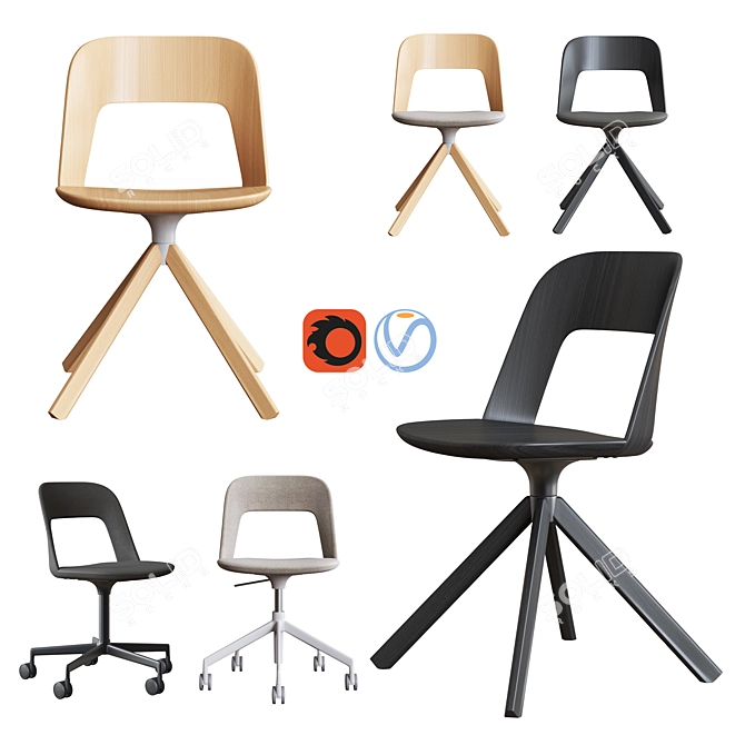 Modern LaPalma ARCO Chair 3D model image 1