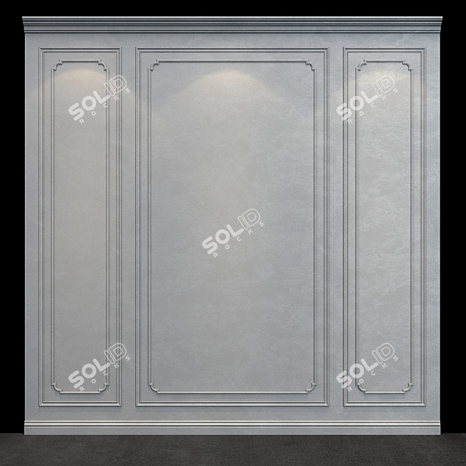 Modern 3D Wall Panel 3D model image 1