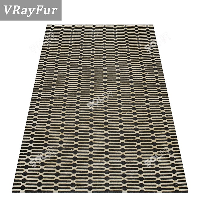 Title: Versatile Textured Carpet Set 3D model image 2