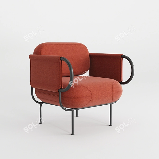 Nautical Charm: Nave Armchair 3D model image 1