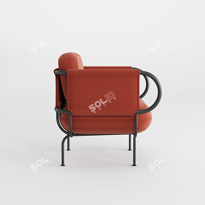 Nautical Charm: Nave Armchair 3D model image 2