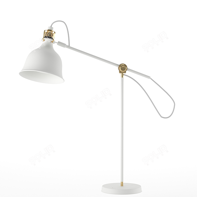 Vintage Floor Table Lamp 3D model image 2