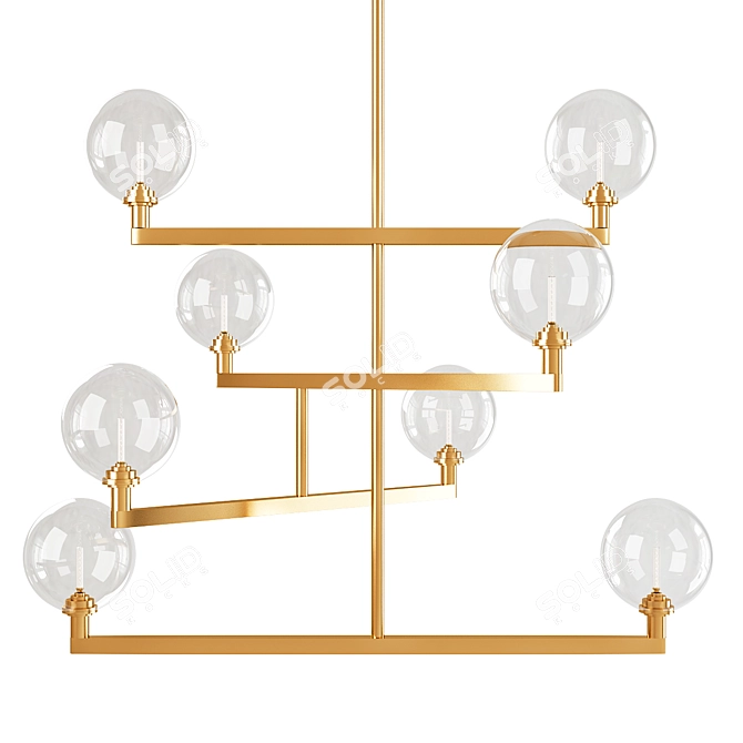 Luxury Gambit Chandelier: Timeless Elegance 3D model image 1