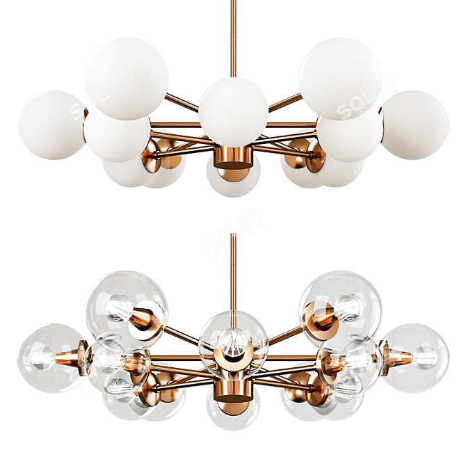 Elegant Karrington Chandelier 3D model image 1