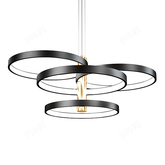 Hoopla Pendant: a Unique Lighting Statement 3D model image 1