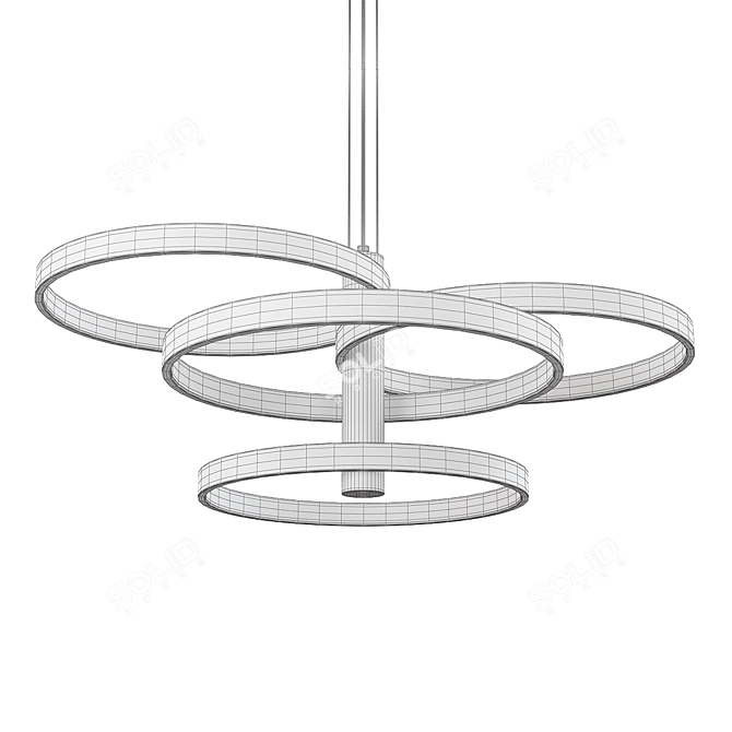 Hoopla Pendant: a Unique Lighting Statement 3D model image 2