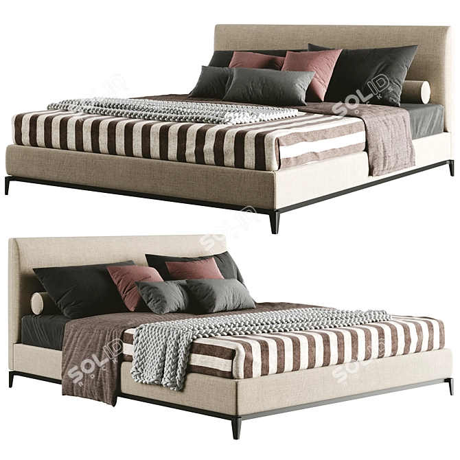 Stylish Andersen Bed: 3D-Rendered Design 3D model image 1