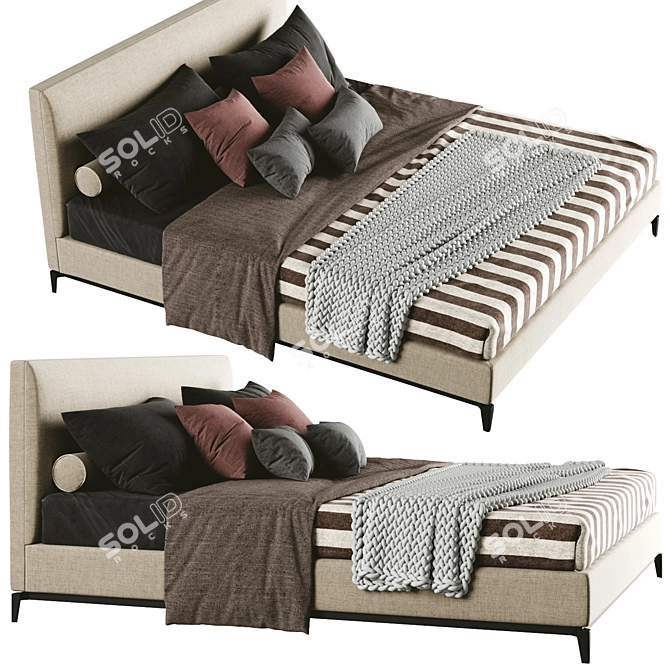 Stylish Andersen Bed: 3D-Rendered Design 3D model image 5