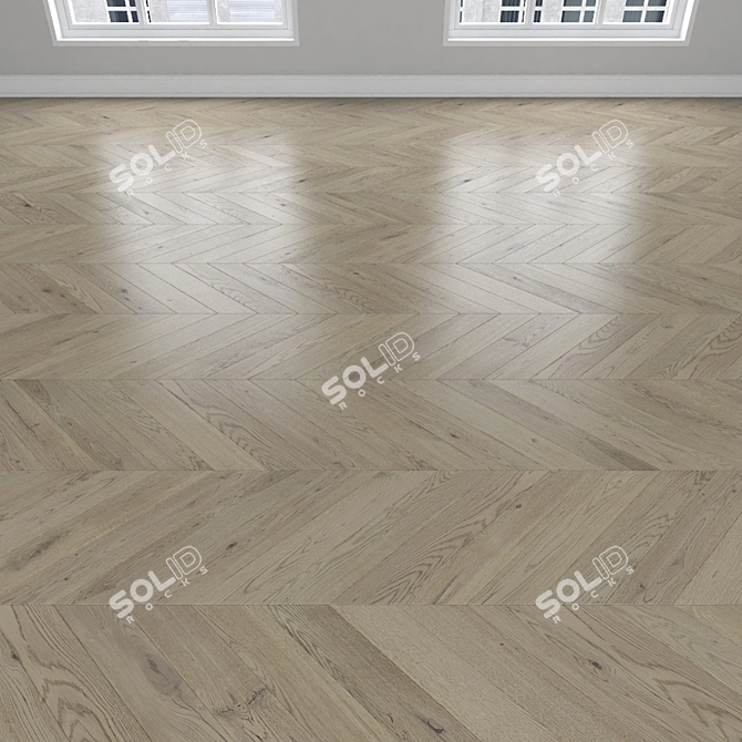 Versatile Parquet Oak Flooring 3D model image 4