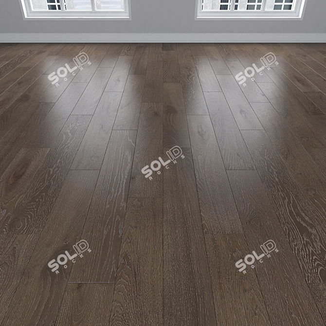 Oak Parquet: Herringbone, Linear & Chevron 3D model image 2