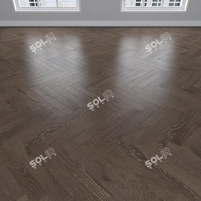 Oak Parquet: Herringbone, Linear & Chevron 3D model image 3