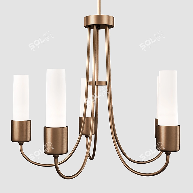 Elegant Portico Outdoor Chandelier 3D model image 1