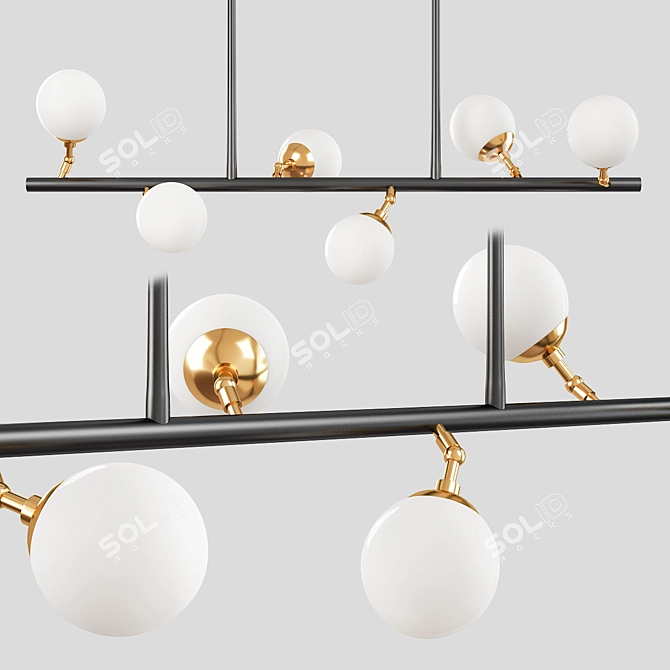 Wahlburg Crystal Chandelier 3D model image 1