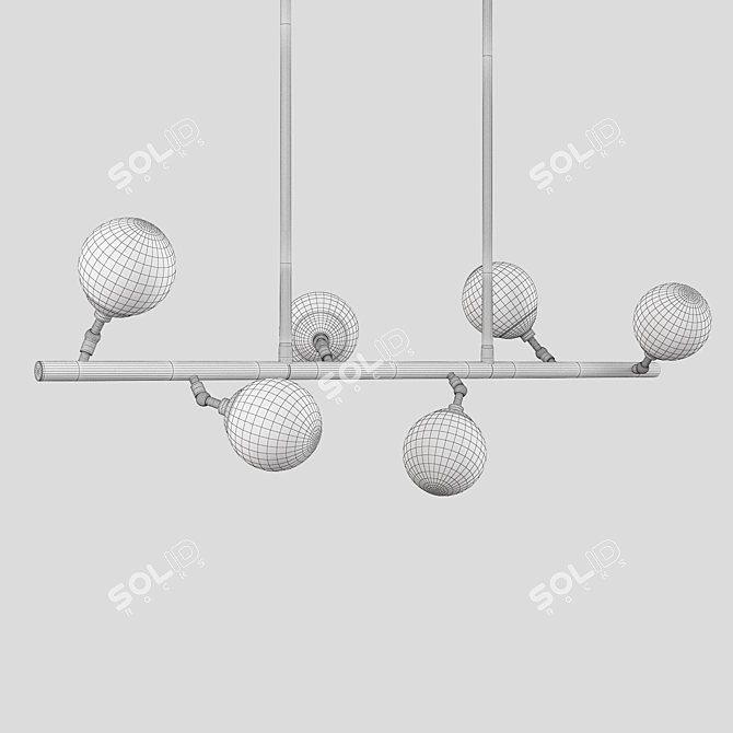 Wahlburg Crystal Chandelier 3D model image 2