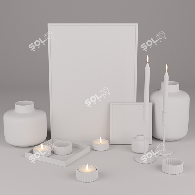 Chic H&M Home Décor Set 3D model image 2