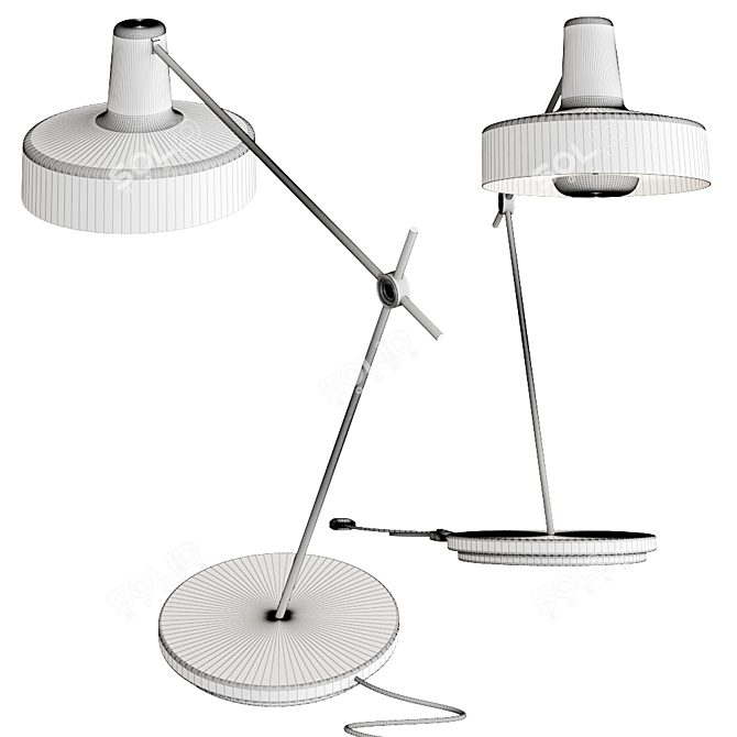 Arigato AR-TP Adjustable Table Lamp 3D model image 2