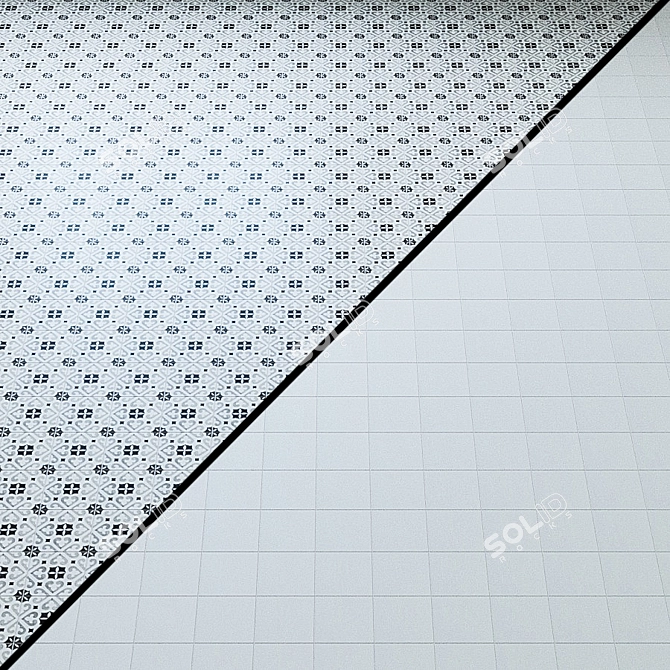 Elegant Cabrera Wall and Floor Tiles 3D model image 2