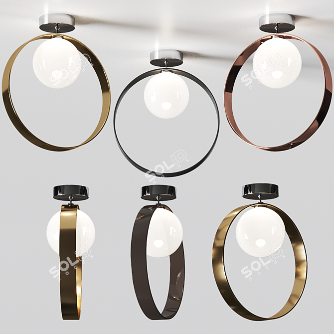 Italian Design Giuko Ceiling Lamp 3D model image 1