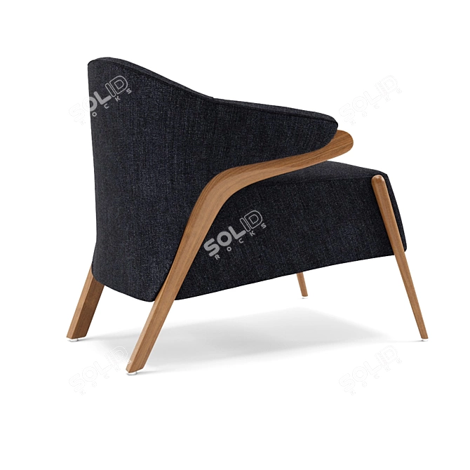 Ultimate Comfort Upholstered Armchair 3D model image 3