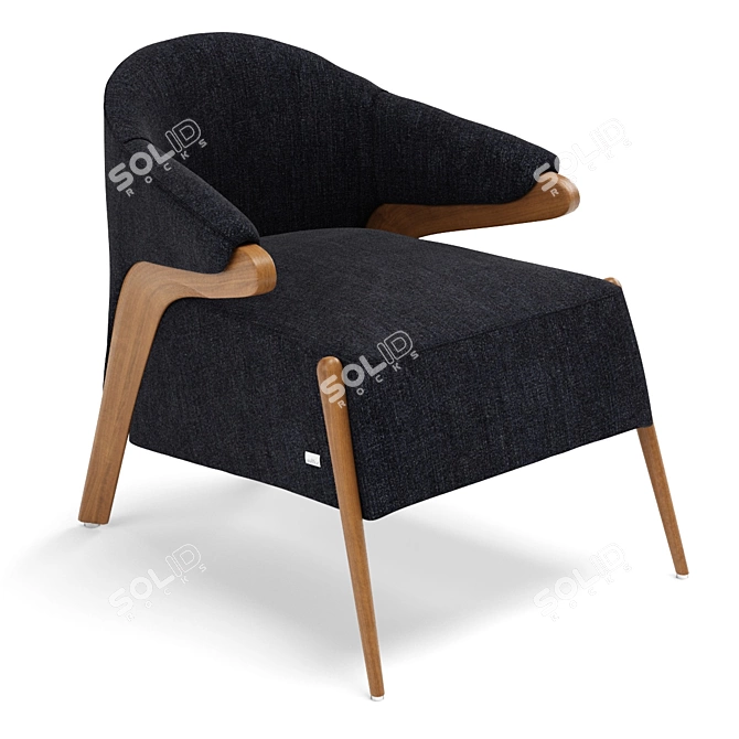 Ultimate Comfort Upholstered Armchair 3D model image 6