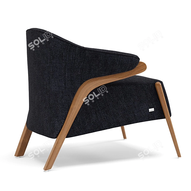 Ultimate Comfort Upholstered Armchair 3D model image 7
