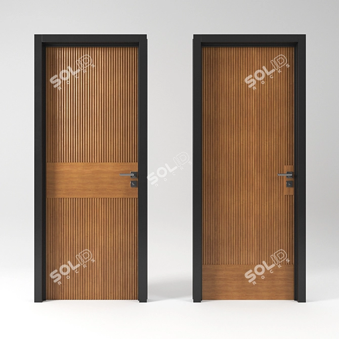 Elegant Entry Doors - Versatile Design 3D model image 2